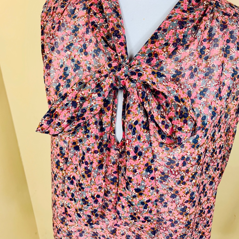 Sheer floral blouse